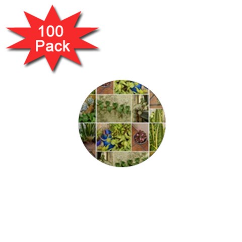 Garden Sanctuary Photo Collage Print 1  Mini Magnets (100 pack)  from ArtsNow.com Front