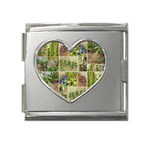 Garden Sanctuary Photo Collage Print Mega Link Heart Italian Charm (18mm)