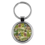 Garden Sanctuary Photo Collage Print Key Chain (Round)