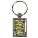 Garden Sanctuary Photo Collage Print Key Chain (Rectangle)