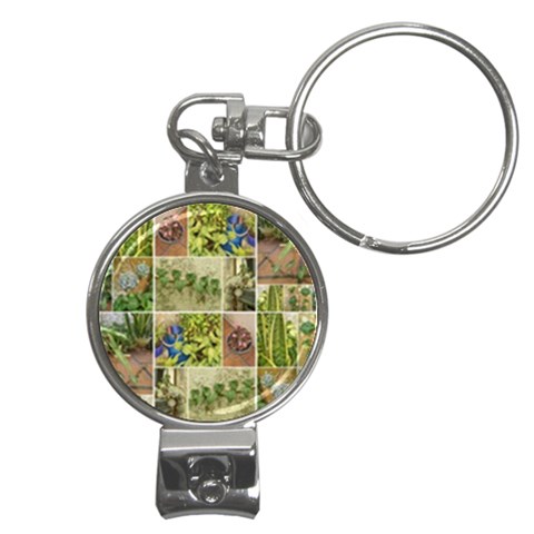 Garden Sanctuary Photo Collage Print Nail Clippers Key Chain from ArtsNow.com Front