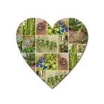 Garden Sanctuary Photo Collage Print Heart Magnet