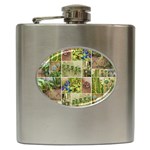 Garden Sanctuary Photo Collage Print Hip Flask (6 oz)