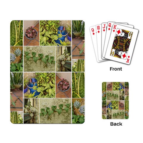 Garden Sanctuary Photo Collage Print Playing Cards Single Design (Rectangle) from ArtsNow.com Back