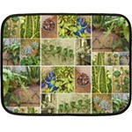 Garden Sanctuary Photo Collage Print Two Sides Fleece Blanket (Mini)