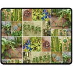 Garden Sanctuary Photo Collage Print Fleece Blanket (Medium)