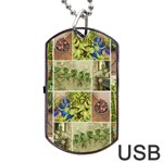 Garden Sanctuary Photo Collage Print Dog Tag USB Flash (Two Sides)