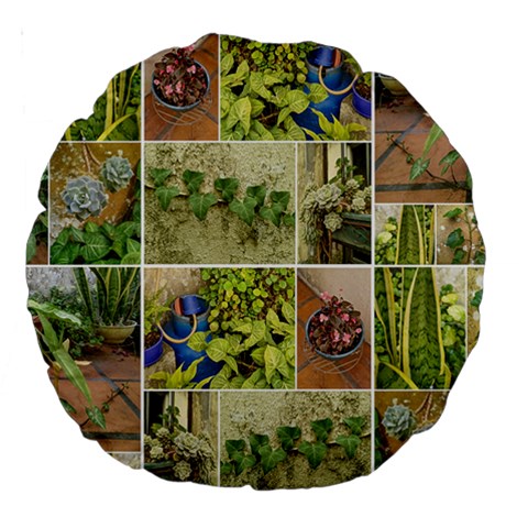 Garden Sanctuary Photo Collage Print Large 18  Premium Round Cushions from ArtsNow.com Front