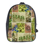 Garden Sanctuary Photo Collage Print School Bag (XL)