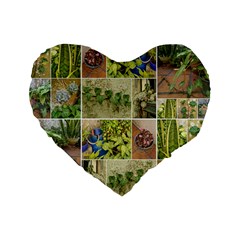 Garden Sanctuary Photo Collage Print Standard 16  Premium Heart Shape Cushions from ArtsNow.com Front