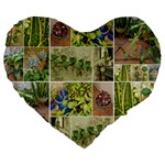 Garden Sanctuary Photo Collage Print Large 19  Premium Heart Shape Cushions