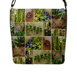 Garden Sanctuary Photo Collage Print Flap Closure Messenger Bag (L)