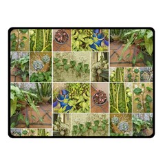 Garden Sanctuary Photo Collage Print Two Sides Fleece Blanket (Small) from ArtsNow.com 45 x34  Blanket Back