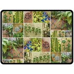 Garden Sanctuary Photo Collage Print Two Sides Fleece Blanket (Large)