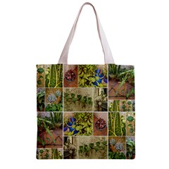 Garden Sanctuary Photo Collage Print Zipper Grocery Tote Bag from ArtsNow.com Front