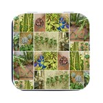 Garden Sanctuary Photo Collage Print Square Metal Box (Black)