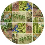 Garden Sanctuary Photo Collage Print Wooden Bottle Opener (Round)