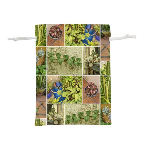 Garden Sanctuary Photo Collage Print Lightweight Drawstring Pouch (S) from ArtsNow.com Front