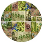 Garden Sanctuary Photo Collage Print Round Trivet