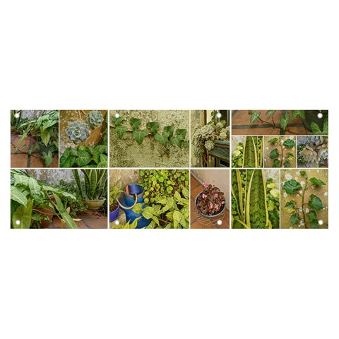 Garden Sanctuary Photo Collage Print Banner and Sign 8  x 3  from ArtsNow.com Front