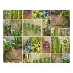 Garden Sanctuary Photo Collage Print Premium Plush Fleece Blanket (Large)