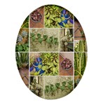 Garden Sanctuary Photo Collage Print Oval Glass Fridge Magnet (4 pack)