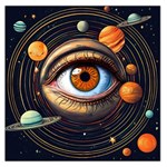 Eye of the Universe (AI) Square Satin Scarf (36  x 36 )