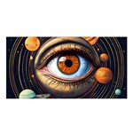 Eye of the Universe (AI) Satin Shawl 45  x 80 