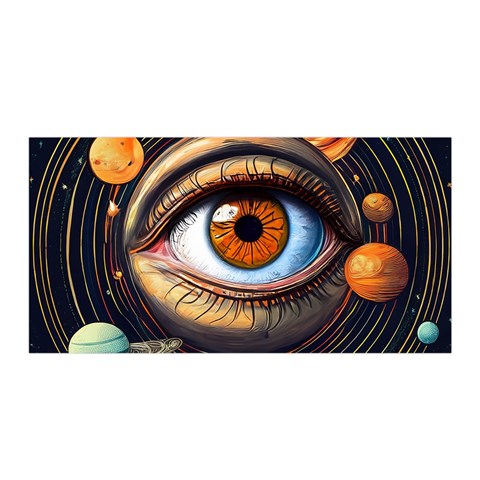 Eye of the Universe (AI) Satin Wrap 35  x 70  from ArtsNow.com Front