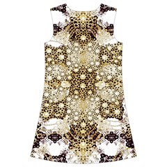 Opulent Essence Print Kids  Short Sleeve Velvet Dress from ArtsNow.com Back