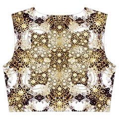 Opulent Essence Print Trumpet Sleeve Cropped Top from ArtsNow.com Back