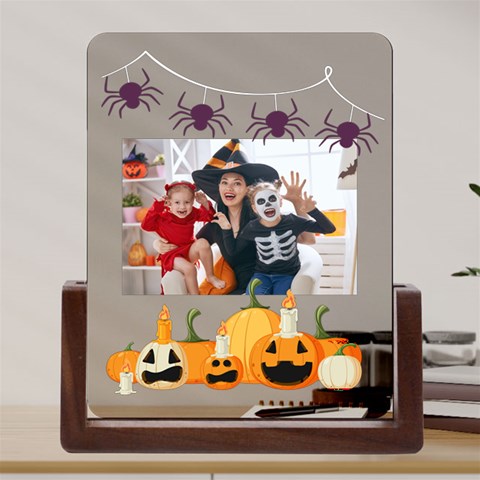 Personalized Photo Pumpkin Acrylic UV Print 6  Tabletop Frame Acrylic UV Print 6  Tabletop Frame (U Front