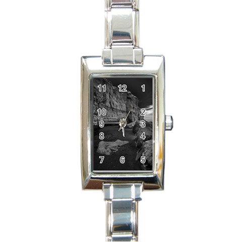 Timeless Shores, Las grutas beach, Rio negro, Argentina Rectangle Italian Charm Watch from ArtsNow.com Front