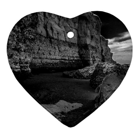 Timeless Shores, Las grutas beach, Rio negro, Argentina Ornament (Heart) from ArtsNow.com Front