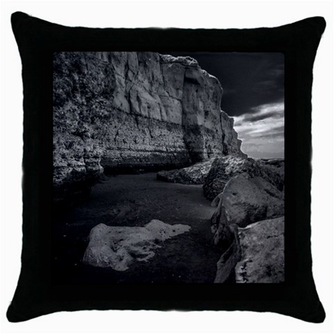 Timeless Shores, Las grutas beach, Rio negro, Argentina Throw Pillow Case (Black) from ArtsNow.com Front