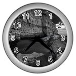 Timeless Shores, Las grutas beach, Rio negro, Argentina Wall Clock (Silver)