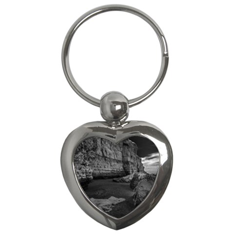 Timeless Shores, Las grutas beach, Rio negro, Argentina Key Chain (Heart) from ArtsNow.com Front