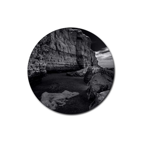 Timeless Shores, Las grutas beach, Rio negro, Argentina Rubber Coaster (Round) from ArtsNow.com Front