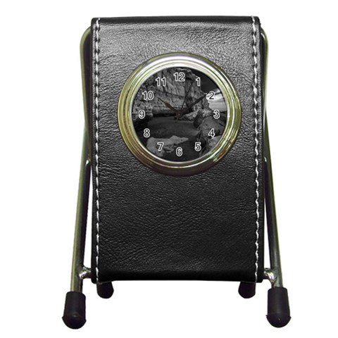 Timeless Shores, Las grutas beach, Rio negro, Argentina Pen Holder Desk Clock from ArtsNow.com Front