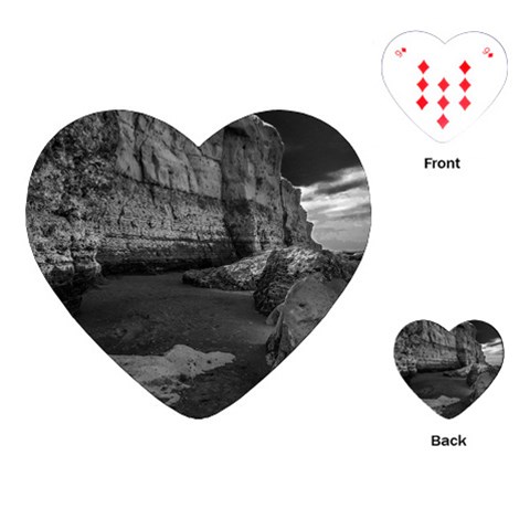 Timeless Shores, Las grutas beach, Rio negro, Argentina Playing Cards Single Design (Heart) from ArtsNow.com Front