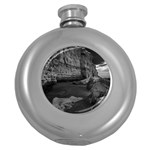 Timeless Shores, Las grutas beach, Rio negro, Argentina Round Hip Flask (5 oz)