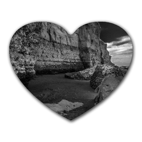 Timeless Shores, Las grutas beach, Rio negro, Argentina Heart Mousepad from ArtsNow.com Front