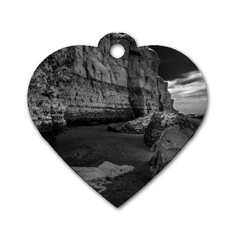 Timeless Shores, Las grutas beach, Rio negro, Argentina Dog Tag Heart (One Side) from ArtsNow.com Front