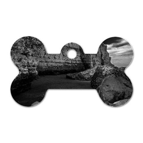 Timeless Shores, Las grutas beach, Rio negro, Argentina Dog Tag Bone (One Side) from ArtsNow.com Front