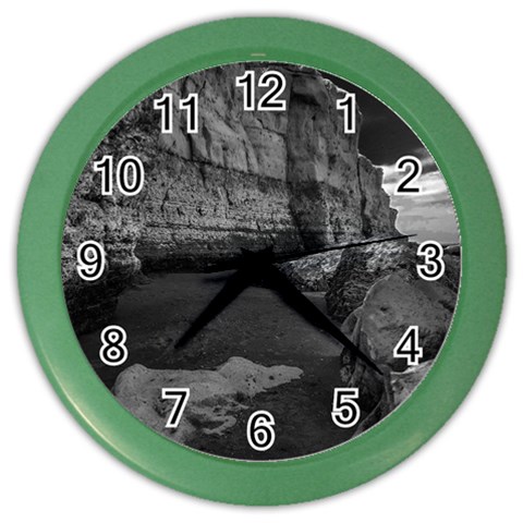 Timeless Shores, Las grutas beach, Rio negro, Argentina Color Wall Clock from ArtsNow.com Front