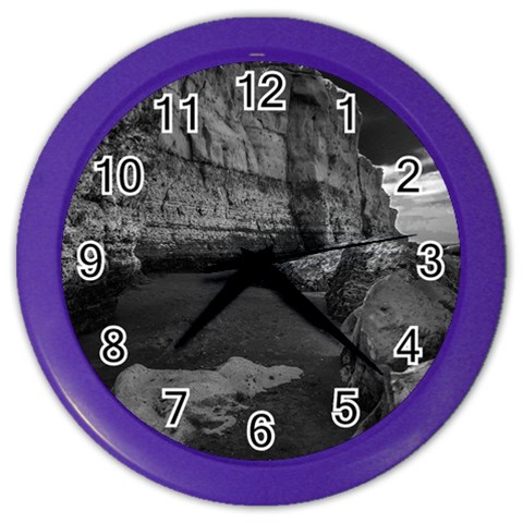 Timeless Shores, Las grutas beach, Rio negro, Argentina Color Wall Clock from ArtsNow.com Front