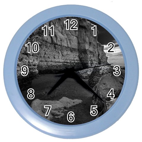 Timeless Shores, Las grutas beach, Rio negro, Argentina Color Wall Clock from ArtsNow.com Front