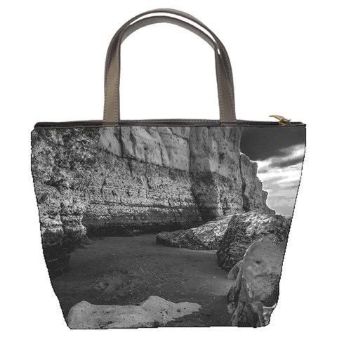 Timeless Shores, Las grutas beach, Rio negro, Argentina Bucket Bag from ArtsNow.com Back