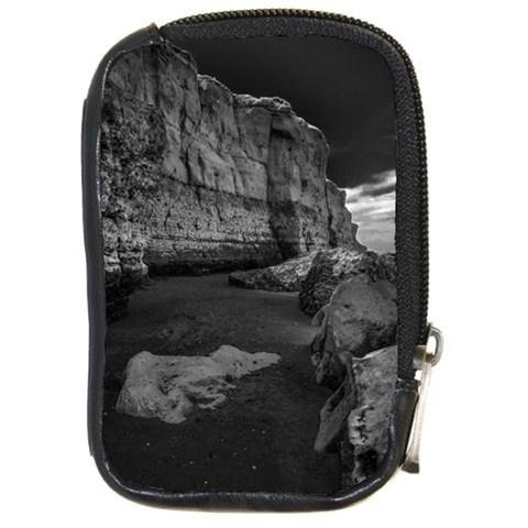 Timeless Shores, Las grutas beach, Rio negro, Argentina Compact Camera Leather Case from ArtsNow.com Front