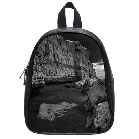 Timeless Shores, Las grutas beach, Rio negro, Argentina School Bag (Small) from ArtsNow.com Front